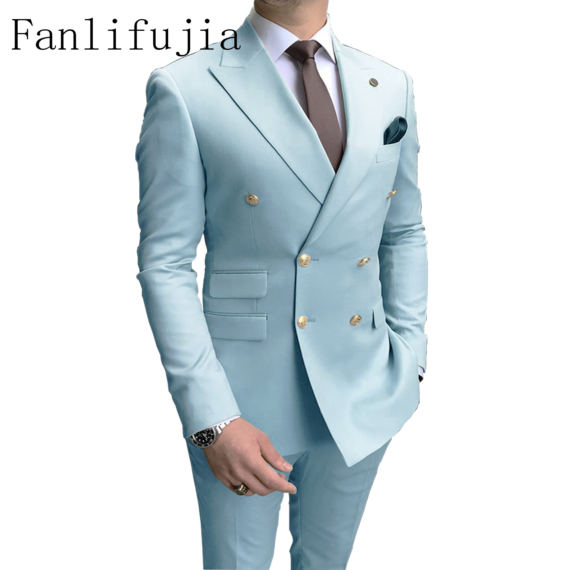 Men'S Grooming Store - Fanlifujia Store pakaian pria kasual biru
