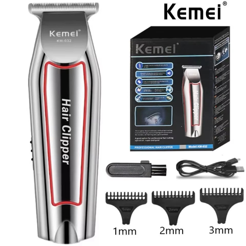Mens Grooming Box - Kemei KM-032 Pemangkas Rambut Elektrik untuk