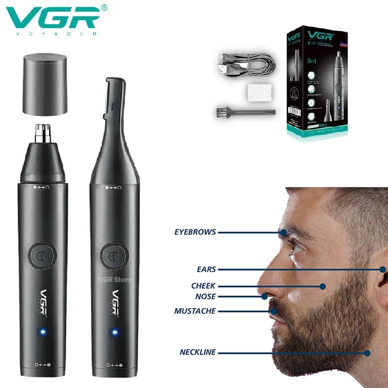 Nose Hair Trimmer - VGR pemangkas bulu hidung, V-613 elektrik