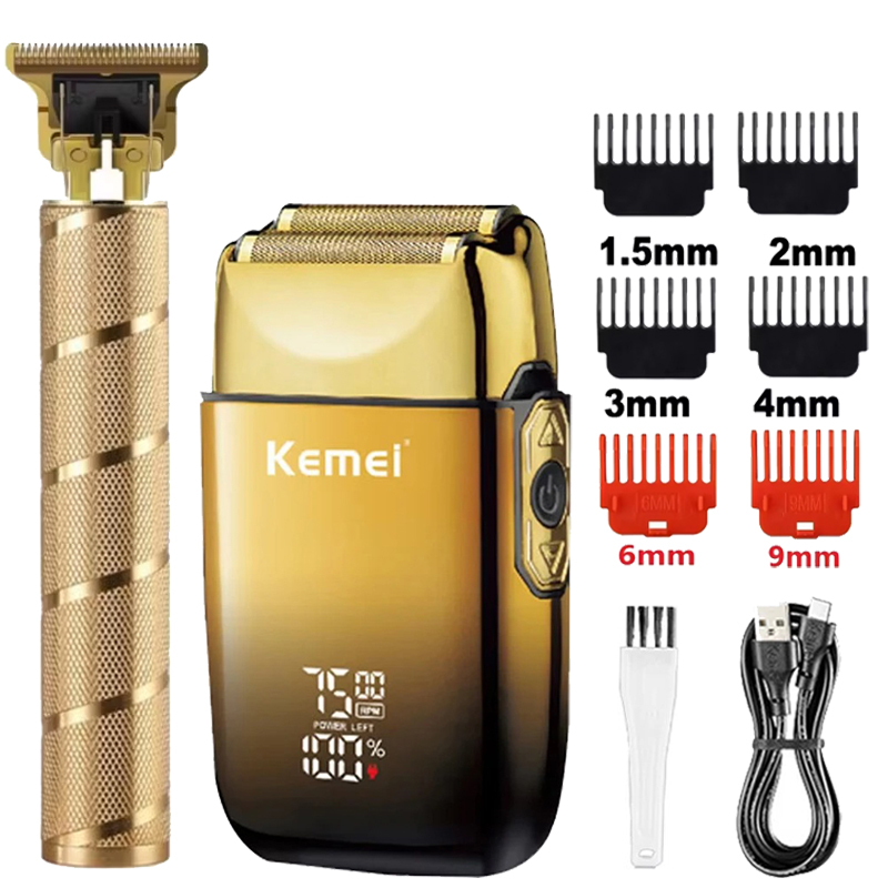 Mens Grooming Box - Alat Cukur Rambut Elektrik Kemei KM-TX10